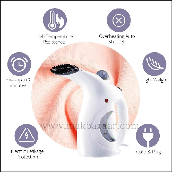 Portable Steam Thermal Spa Steamer for Beauty Salon Family Fabric Steam Brush, Facial Steamer for Cold and Cough (Facial Handheld Garment Steamer, Multicolor) 